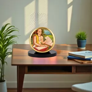 Car Dashboard/Table Top Tulsidas Metal Golden Photo Stand 2x2 Inches, Compact & Stylish Spiritual Display For Car, Home & Office (Pack Of 1) (F24563) Car Dashboard/Table Top Tulsidas Metal Golden Photo Stand 2x2 Inches, Compact & Stylish Spiritual Display For Car, Home & Office (Pack Of 1) (F24563)