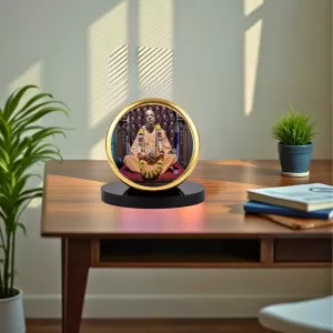 Car Dashboard/Table Top A.C. Bhaktivedanta Swami Prabhupada Metal Golden Photo Stand 2x2 Inches, Compact & Stylish Spiritual Display For Car, Home & Office (Pack Of 1) (F24576) Car Dashboard/Table Top A.C. Bhaktivedanta Swami Prabhupada Metal Golden Photo Stand 2x2 Inches, Compact & Stylish Spiritual Display For Car, Home & Office (Pack Of 1) (F24576)