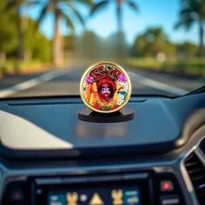Car Dashboard/Table Top Maa Tara Metal Golden Photo Stand 2x2 Inches, Compact & Stylish Spiritual Display For Car, Home & Office (Pack Of 1) (F24577) Car Dashboard/Table Top Maa Tara Metal Golden Photo Stand 2x2 Inches, Compact & Stylish Spiritual Display For Car, Home & Office (Pack Of 1) (F24577)