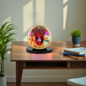 Car Dashboard/Table Top Maa Tara Metal Golden Photo Stand 2x2 Inches, Compact & Stylish Spiritual Display For Car, Home & Office (Pack Of 1) (F24577) Car Dashboard/Table Top Maa Tara Metal Golden Photo Stand 2x2 Inches, Compact & Stylish Spiritual Display For Car, Home & Office (Pack Of 1) (F24577)