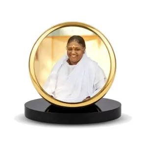 Car Dashboard/Table Top Mata Amritanandamayi Metal Golden Photo Stand 2x2 Inches, Compact & Stylish Spiritual Display For Car, Home & Office (Pack Of 1) (F24595) Car Dashboard/Table Top Mata Amritanandamayi Metal Golden Photo Stand 2x2 Inches, Compact & Stylish Spiritual Display For Car, Home & Office (Pack Of 1) (F24595)