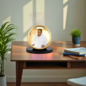 Car Dashboard/Table Top Mata Amritanandamayi Metal Golden Photo Stand 2x2 Inches, Compact & Stylish Spiritual Display For Car, Home & Office (Pack Of 1) (F24595) Car Dashboard/Table Top Mata Amritanandamayi Metal Golden Photo Stand 2x2 Inches, Compact & Stylish Spiritual Display For Car, Home & Office (Pack Of 1) (F24595)
