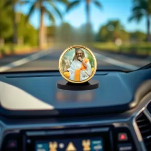 Car Dashboard/Table Top Sri Sri Ravi Shankar Metal Golden Photo Stand 2x2 Inches, Compact & Stylish Spiritual Display For Car, Home & Office (Pack Of 1) (F24599) Car Dashboard/Table Top Sri Sri Ravi Shankar Metal Golden Photo Stand 2x2 Inches, Compact & Stylish Spiritual Display For Car, Home & Office (Pack Of 1) (F24599)