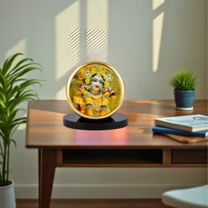 Car Dashboard/Table Top Sri Sri Radharani Metal Golden Photo Stand 2x2 Inches, Compact & Stylish Spiritual Display For Car, Home & Office (Pack Of 1) (F24619) Car Dashboard/Table Top Sri Sri Radharani Metal Golden Photo Stand 2x2 Inches, Compact & Stylish Spiritual Display For Car, Home & Office (Pack Of 1) (F24619)