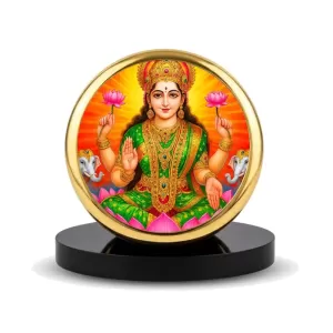 Car Dashboard/Table Top Goddess Lakshmi Metal Golden Photo Stand 2x2 Inches, Compact & Stylish Spiritual Display For Car, Home & Office (Pack Of 1) (F24672) Car Dashboard/Table Top Goddess Lakshmi Metal Golden Photo Stand 2x2 Inches, Compact & Stylish Spiritual Display For Car, Home & Office (Pack Of 1) (F24672)