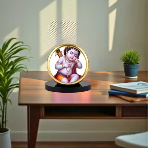 Car Dashboard/Table Top Bal Krishna Metal Golden Photo Stand 2x2 Inches, Compact & Stylish Spiritual Display For Car, Home & Office (Pack Of 1) (F24680) Car Dashboard/Table Top Bal Krishna Metal Golden Photo Stand 2x2 Inches, Compact & Stylish Spiritual Display For Car, Home & Office (Pack Of 1) (F24680)