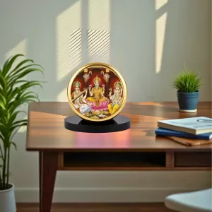 Car Dashboard/Table Top Lakshmi, Saraswati, And Ganesha Metal Golden Photo Stand 2x2 Inches, Compact & Stylish Spiritual Display For Car, Home & Office (Pack Of 1) (F24738) Car Dashboard/Table Top Lakshmi, Saraswati, And Ganesha Metal Golden Photo Stand 2x2 Inches, Compact & Stylish Spiritual Display For Car, Home & Office (Pack Of 1) (F24738)