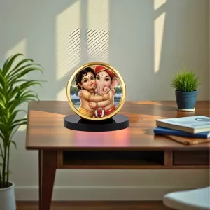 Car Dashboard/Table Top Lord Ganesha And Lord Murugan Metal Golden Photo Stand 2x2 Inches, Compact & Stylish Spiritual Display For Car, Home & Office (Pack Of 1) (F24745) Car Dashboard/Table Top Lord Ganesha And Lord Murugan Metal Golden Photo Stand 2x2 Inches, Compact & Stylish Spiritual Display For Car, Home & Office (Pack Of 1) (F24745)