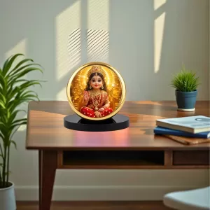 Car Dashboard/Table Top Goddess Lakshmi Metal Golden Photo Stand 2x2 Inches, Compact & Stylish Spiritual Display For Car, Home & Office (Pack Of 1) (F24756) Car Dashboard/Table Top Goddess Lakshmi Metal Golden Photo Stand 2x2 Inches, Compact & Stylish Spiritual Display For Car, Home & Office (Pack Of 1) (F24756)