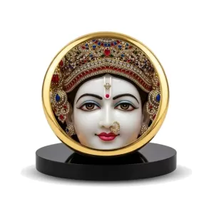 Car Dashboard/Table Top Maa Durga Metal Golden Photo Stand 2x2 Inches, Compact & Stylish Spiritual Display For Car, Home & Office (Pack Of 1) (F24757) Car Dashboard/Table Top Maa Durga Metal Golden Photo Stand 2x2 Inches, Compact & Stylish Spiritual Display For Car, Home & Office (Pack Of 1) (F24757)
