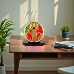 Car Dashboard/Table Top Goddess Mahalakshmi Metal Golden Photo Stand 2x2 Inches, Compact & Stylish Spiritual Display For Car, Home & Office (Pack Of 1) (F24759) Car Dashboard/Table Top Goddess Mahalakshmi Metal Golden Photo Stand 2x2 Inches, Compact & Stylish Spiritual Display For Car, Home & Office (Pack Of 1) (F24759)