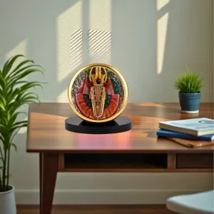 Car Dashboard/Table Top Goddess Mahalakshmi Metal Golden Photo Stand 2x2 Inches, Compact & Stylish Spiritual Display For Car, Home & Office (Pack Of 1) (F24760) Car Dashboard/Table Top Goddess Mahalakshmi Metal Golden Photo Stand 2x2 Inches, Compact & Stylish Spiritual Display For Car, Home & Office (Pack Of 1) (F24760)