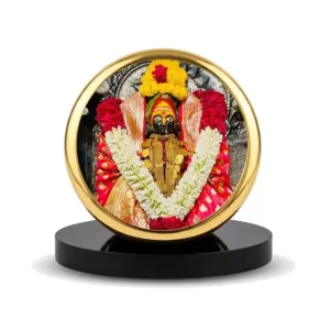 Car Dashboard/Table Top Goddess Tulja Bhavani Metal Golden Photo Stand 2x2 Inches, Compact & Stylish Spiritual Display For Car, Home & Office (Pack Of 1) (F24761) Car Dashboard/Table Top Goddess Tulja Bhavani Metal Golden Photo Stand 2x2 Inches, Compact & Stylish Spiritual Display For Car, Home & Office (Pack Of 1) (F24761)