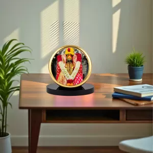 Car Dashboard/Table Top Goddess Tulja Bhavani Metal Golden Photo Stand 2x2 Inches, Compact & Stylish Spiritual Display For Car, Home & Office (Pack Of 1) (F24761) Car Dashboard/Table Top Goddess Tulja Bhavani Metal Golden Photo Stand 2x2 Inches, Compact & Stylish Spiritual Display For Car, Home & Office (Pack Of 1) (F24761)