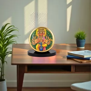 Car Dashboard/Table Top Lord Murugan Metal Golden Photo Stand 2x2 Inches, Compact & Stylish Spiritual Display For Car, Home & Office (Pack Of 1) (F24778) Car Dashboard/Table Top Lord Murugan Metal Golden Photo Stand 2x2 Inches, Compact & Stylish Spiritual Display For Car, Home & Office (Pack Of 1) (F24778)