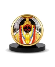 Car Dashboard/Table Top Maa Kali Metal Golden Photo Stand  2x2 Inches, Compact & Stylish Spiritual Display For Car, Home & Office (Pack Of 1) (F24793)