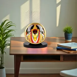 Car Dashboard/Table Top Maa Kali Metal Golden Photo Stand  2x2 Inches, Compact & Stylish Spiritual Display For Car, Home & Office (Pack Of 1) (F24793)