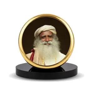 Car Dashboard/Table Top Sadhguru Metal Golden Photo Stand 2x2 Inches, Compact & Stylish Spiritual Display For Car, Home & Office (Pack Of 1) (F24807) Car Dashboard/Table Top Sadhguru Metal Golden Photo Stand 2x2 Inches, Compact & Stylish Spiritual Display For Car, Home & Office (Pack Of 1) (F24807)