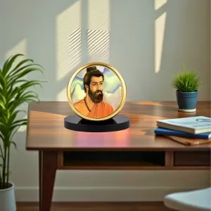 Car Dashboard/Table Top Maharshi Kanad Metal Golden Photo Stand 2x2 Inches, Compact & Stylish Spiritual Display For Car, Home & Office (Pack Of 1) (F24808) Car Dashboard/Table Top Maharshi Kanad Metal Golden Photo Stand 2x2 Inches, Compact & Stylish Spiritual Display For Car, Home & Office (Pack Of 1) (F24808)