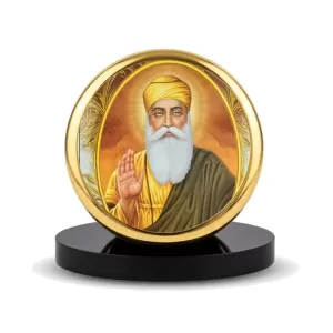 Car Dashboard/Table Top Guru Nanak Dev Ji Metal Golden Photo Stand 2x2 Inches, Compact & Stylish Spiritual Display For Car, Home & Office (Pack Of 1) (F24858) Car Dashboard/Table Top Guru Nanak Dev Ji Metal Golden Photo Stand 2x2 Inches, Compact & Stylish Spiritual Display For Car, Home & Office (Pack Of 1) (F24858)