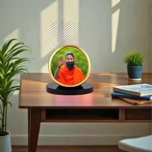 Car Dashboard/Table Top Baba Ramdev Metal Golden Photo Stand 2x2 Inches, Compact & Stylish Spiritual Display For Car, Home & Office (Pack Of 1) (F24841) Car Dashboard/Table Top Baba Ramdev Metal Golden Photo Stand 2x2 Inches, Compact & Stylish Spiritual Display For Car, Home & Office (Pack Of 1) (F24841)