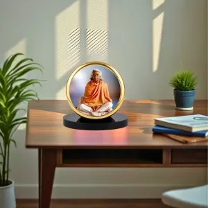Car Dashboard/Table Top Swami Vishnudevananda Saraswati Metal Golden Photo Stand 2x2 Inches, Compact & Stylish Spiritual Display For Car, Home & Office (Pack Of 1) (F24844) Car Dashboard/Table Top Swami Vishnudevananda Saraswati Metal Golden Photo Stand 2x2 Inches, Compact & Stylish Spiritual Display For Car, Home & Office (Pack Of 1) (F24844)