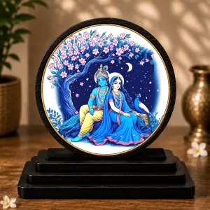 Premium Wooden Radha Krishna Showpiece For Car Dashboard & Office Table | 4 X 4.5 Inch Sublimation Printed Decorative Stand | 4 Mm MDF | Home Decor | Made In India (F33244) Premium Wooden Radha Krishna Showpiece For Car Dashboard & Office Table | 4 X 4.5 Inch Sublimation Printed Decorative Stand | 4 Mm MDF | Home Decor | Made In India (F33244)