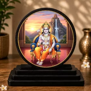 Premium Wooden Lord Ram Showpiece For Car Dashboard & Office Table | 4 X 4.5 Inch Sublimation Printed Decorative Stand | 4 Mm MDF | Home Decor | Made In India (F33251) Premium Wooden Lord Ram Showpiece For Car Dashboard & Office Table | 4 X 4.5 Inch Sublimation Printed Decorative Stand | 4 Mm MDF | Home Decor | Made In India (F33251)