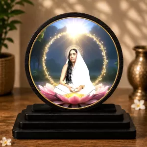 Premium Wooden Sarada Devi Showpiece For Car Dashboard & Office Table | 4 X 4.5 Inch Sublimation Printed Decorative Stand | 4 Mm MDF | Home Decor | Made In India (F33253) Premium Wooden Sarada Devi Showpiece For Car Dashboard & Office Table | 4 X 4.5 Inch Sublimation Printed Decorative Stand | 4 Mm MDF | Home Decor | Made In India (F33253)