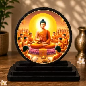 Premium Wooden Gautam Buddha Showpiece For Car Dashboard & Office Table | 4 X 4.5 Inch Sublimation Printed Decorative Stand | 4 Mm MDF | Home Decor | Made In India (F33255) Premium Wooden Gautam Buddha Showpiece For Car Dashboard & Office Table | 4 X 4.5 Inch Sublimation Printed Decorative Stand | 4 Mm MDF | Home Decor | Made In India (F33255)
