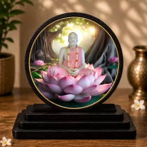 Premium Wooden Sri Ramakrishna Paramahamsa Showpiece For Car Dashboard & Office Table | 4 X 4.5 Inch Sublimation Printed Decorative Stand | 4 Mm MDF | Home Decor | Made In India (F33256) Premium Wooden Sri Ramakrishna Paramahamsa Showpiece For Car Dashboard & Office Table | 4 X 4.5 Inch Sublimation Printed Decorative Stand | 4 Mm MDF | Home Decor | Made In India (F33256)