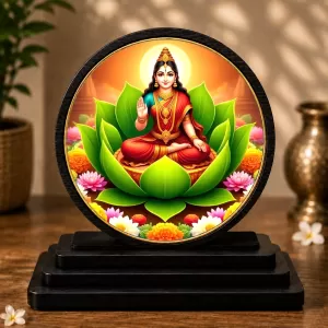 Premium Wooden Goddess Lakshmi Showpiece For Car Dashboard & Office Table | 4 X 4.5 Inch Sublimation Printed Decorative Stand | 4 Mm MDF | Home Decor | Made In India (F33258) Premium Wooden Goddess Lakshmi Showpiece For Car Dashboard & Office Table | 4 X 4.5 Inch Sublimation Printed Decorative Stand | 4 Mm MDF | Home Decor | Made In India (F33258)