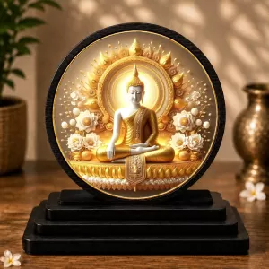Premium Wooden Gautam Buddha Showpiece For Car Dashboard & Office Table | 4 X 4.5 Inch Sublimation Printed Decorative Stand | 4 Mm MDF | Home Decor | Made In India (F33259) Premium Wooden Gautam Buddha Showpiece For Car Dashboard & Office Table | 4 X 4.5 Inch Sublimation Printed Decorative Stand | 4 Mm MDF | Home Decor | Made In India (F33259)