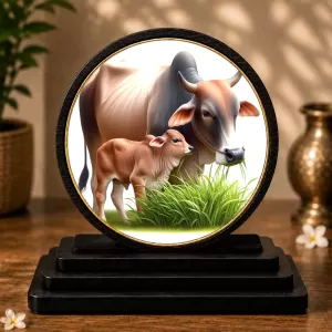 Premium Wooden Cow And Calf Showpiece For Car Dashboard & Office Table | 4 X 4.5 Inch Sublimation Printed Decorative Stand | 4 Mm MDF | Home Decor | Made In India (F33260) Premium Wooden Cow And Calf Showpiece For Car Dashboard & Office Table | 4 X 4.5 Inch Sublimation Printed Decorative Stand | 4 Mm MDF | Home Decor | Made In India (F33260)