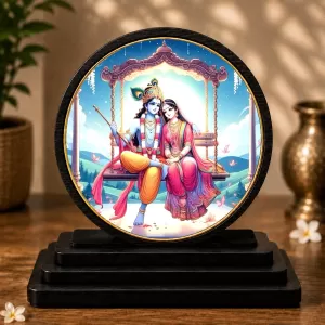 Premium Wooden Radha Krishna Showpiece For Car Dashboard & Office Table | 4 X 4.5 Inch Sublimation Printed Decorative Stand | 4 Mm MDF | Home Decor | Made In India (F33270) Premium Wooden Radha Krishna Showpiece For Car Dashboard & Office Table | 4 X 4.5 Inch Sublimation Printed Decorative Stand | 4 Mm MDF | Home Decor | Made In India (F33270)