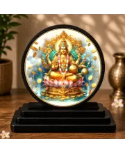 Premium Wooden  Lord Kuber Showpiece For Car Dashboard & Office Table | 4 X 4.5 Inch Sublimation Printed Decorative Stand | 4 Mm MDF | Home Decor | Made In India (F33293)