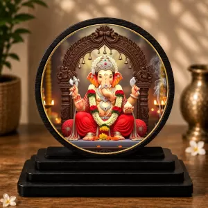 Premium Wooden Lord Ganesha Showpiece For Car Dashboard & Office Table | 4 X 4.5 Inch Sublimation Printed Decorative Stand | 4 Mm MDF | Home Decor | Made In India (F33299) Premium Wooden Lord Ganesha Showpiece For Car Dashboard & Office Table | 4 X 4.5 Inch Sublimation Printed Decorative Stand | 4 Mm MDF | Home Decor | Made In India (F33299)