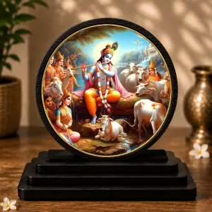 Premium Wooden Radha Krishna Showpiece For Car Dashboard & Office Table | 4 X 4.5 Inch Sublimation Printed Decorative Stand | 4 Mm MDF | Home Decor | Made In India (F33300) Premium Wooden Radha Krishna Showpiece For Car Dashboard & Office Table | 4 X 4.5 Inch Sublimation Printed Decorative Stand | 4 Mm MDF | Home Decor | Made In India (F33300)