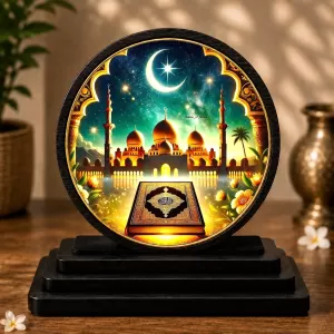 Premium Wooden Ramadan Night Showpiece For Car Dashboard & Office Table | 4 X 4.5 Inch Sublimation Printed Decorative Stand | 4 Mm MDF | Home Decor | Made In India (F33307) Premium Wooden Ramadan Night Showpiece For Car Dashboard & Office Table | 4 X 4.5 Inch Sublimation Printed Decorative Stand | 4 Mm MDF | Home Decor | Made In India (F33307)
