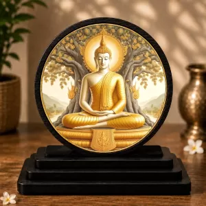 Premium Wooden Gautam Buddha Showpiece For Car Dashboard & Office Table | 4 X 4.5 Inch Sublimation Printed Decorative Stand | 4 Mm MDF | Home Decor | Made In India (F33312) Premium Wooden Gautam Buddha Showpiece For Car Dashboard & Office Table | 4 X 4.5 Inch Sublimation Printed Decorative Stand | 4 Mm MDF | Home Decor | Made In India (F33312)