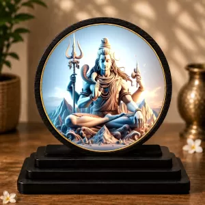 Premium Wooden Lord Shiva Showpiece For Car Dashboard & Office Table | 4 X 4.5 Inch Sublimation Printed Decorative Stand | 4 Mm MDF | Home Decor | Made In India (F33319) Premium Wooden Lord Shiva Showpiece For Car Dashboard & Office Table | 4 X 4.5 Inch Sublimation Printed Decorative Stand | 4 Mm MDF | Home Decor | Made In India (F33319)