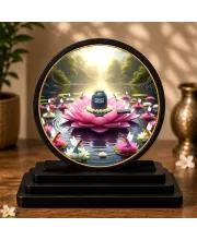 Premium Wooden Lord Shiva Lingam Showpiece For Car Dashboard & Office Table | 4 X 4.5 Inch Sublimation Printed Decorative Stand | 4 Mm MDF | Home Decor | Made In India (F33336)