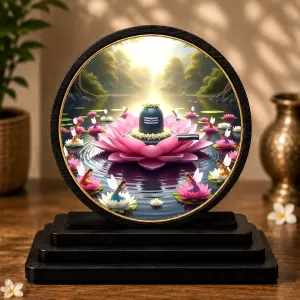 Premium Wooden Lord Shiva Lingam Showpiece For Car Dashboard & Office Table | 4 X 4.5 Inch Sublimation Printed Decorative Stand | 4 Mm MDF | Home Decor | Made In India (F33336) Premium Wooden Lord Shiva Lingam Showpiece For Car Dashboard & Office Table | 4 X 4.5 Inch Sublimation Printed Decorative Stand | 4 Mm MDF | Home Decor | Made In India (F33336)