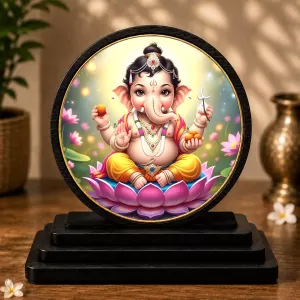Premium Wooden Lord Ganesha Showpiece For Car Dashboard & Office Table | 4 X 4.5 Inch Sublimation Printed Decorative Stand | 4 Mm MDF | Home Decor | Made In India (F33356) Premium Wooden Lord Ganesha Showpiece For Car Dashboard & Office Table | 4 X 4.5 Inch Sublimation Printed Decorative Stand | 4 Mm MDF | Home Decor | Made In India (F33356)