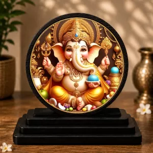 Premium Wooden Lord Ganesha Showpiece For Car Dashboard & Office Table | 4 X 4.5 Inch Sublimation Printed Decorative Stand | 4 Mm MDF | Home Decor | Made In India (F33371) Premium Wooden Lord Ganesha Showpiece For Car Dashboard & Office Table | 4 X 4.5 Inch Sublimation Printed Decorative Stand | 4 Mm MDF | Home Decor | Made In India (F33371)