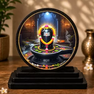 Premium Wooden Shivling Showpiece For Car Dashboard & Office Table | 4 X 4.5 Inch Sublimation Printed Decorative Stand | 4 Mm MDF | Home Decor | Made In India (F33379) Premium Wooden Shivling Showpiece For Car Dashboard & Office Table | 4 X 4.5 Inch Sublimation Printed Decorative Stand | 4 Mm MDF | Home Decor | Made In India (F33379)