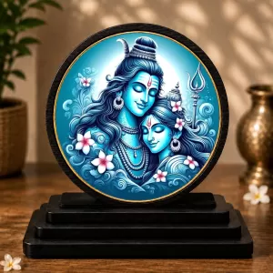 Premium Wooden Lord Shiva And Parvati Showpiece For Car Dashboard & Office Table | 4 X 4.5 Inch Sublimation Printed Decorative Stand | 4 Mm MDF | Home Decor | Made In India (F33386) Premium Wooden Lord Shiva And Parvati Showpiece For Car Dashboard & Office Table | 4 X 4.5 Inch Sublimation Printed Decorative Stand | 4 Mm MDF | Home Decor | Made In India (F33386)