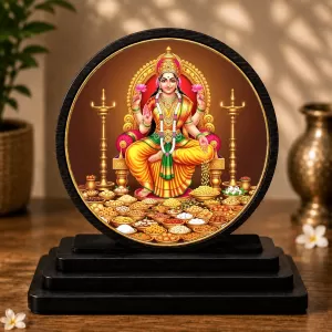 Premium Wooden Goddess Lakshmi Showpiece For Car Dashboard & Office Table | 4 X 4.5 Inch Sublimation Printed Decorative Stand | 4 Mm MDF | Home Decor | Made In India (F33389) Premium Wooden Goddess Lakshmi Showpiece For Car Dashboard & Office Table | 4 X 4.5 Inch Sublimation Printed Decorative Stand | 4 Mm MDF | Home Decor | Made In India (F33389)