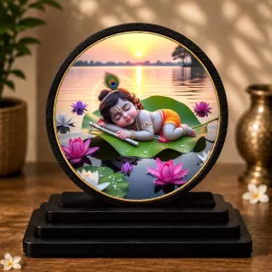 Premium Wooden Bal Gopal Showpiece For Car Dashboard & Office Table | 4 X 4.5 Inch Sublimation Printed Decorative Stand | 4 Mm MDF | Home Decor | Made In India (F33395) Premium Wooden Bal Gopal Showpiece For Car Dashboard & Office Table | 4 X 4.5 Inch Sublimation Printed Decorative Stand | 4 Mm MDF | Home Decor | Made In India (F33395)
