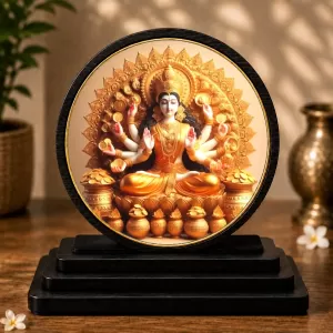 Premium Wooden Goddess Lakshmi Showpiece For Car Dashboard & Office Table | 4 X 4.5 Inch Sublimation Printed Decorative Stand | 4 Mm MDF | Home Decor | Made In India (F33406) Premium Wooden Goddess Lakshmi Showpiece For Car Dashboard & Office Table | 4 X 4.5 Inch Sublimation Printed Decorative Stand | 4 Mm MDF | Home Decor | Made In India (F33406)